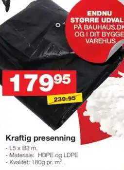 Bauhaus Kraftig presenning tilbud