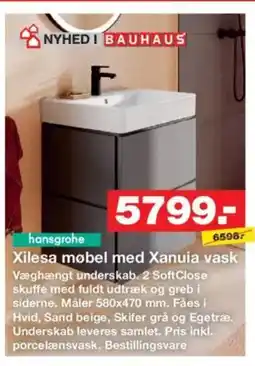 Bauhaus Xilesa møbel med Xanuia vask tilbud