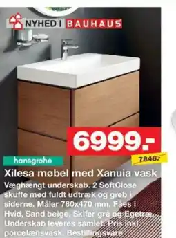 Bauhaus Xilesa møbel med Xanuia vask tilbud