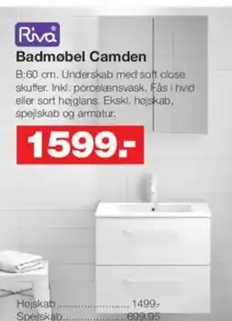 Bauhaus Riva Badmøbel Camden tilbud