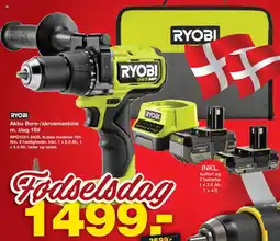 Bauhaus RYOBI Akku Bore-/skruemaskine m. slag 18V tilbud