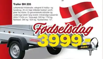 Bauhaus Trailer BH 205 tilbud