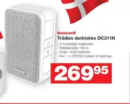 Bauhaus Honeywell Trådløs dørklokke DC311N tilbud