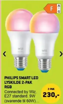 XL-BYG PHILIPS SMART LED LYSKILDE 2-PAK RGB tilbud