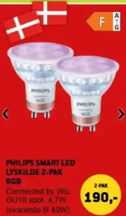 XL-BYG PHILIPS SMART LED LYSKILDE 2-PAK RGB tilbud