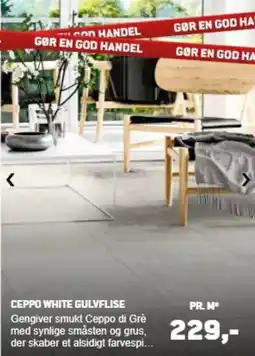 XL-BYG CEPPO WHITE GULVFLISE tilbud