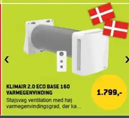 XL-BYG KLIMAIR 2.0 ECO BASE 160 VARMEGENVINDING tilbud