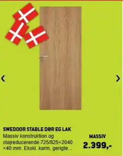 XL-BYG SWEDOOR STABLE DØR EG LAK tilbud
