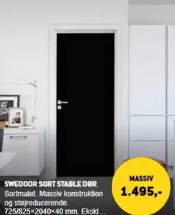 XL-BYG SWEDOOR SORT STABLE DØR tilbud