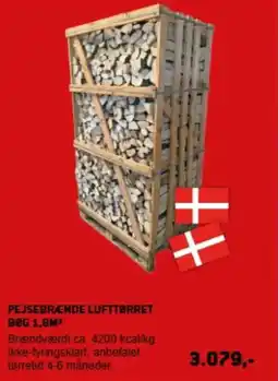 XL-BYG PEJSEBRÆNDE LUFTTORRET BOG 1,9M³ tilbud