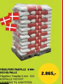 XL-BYG FÅGELFORS TRÆPILLE 6 MM- 832 KG/PALLE tilbud
