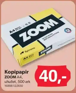 BigDollar Kopipapir ZOOM A4, uhullet, 500 ark tilbud