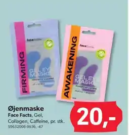 BigDollar Øjenmaske Face Facts, Gel, tilbud