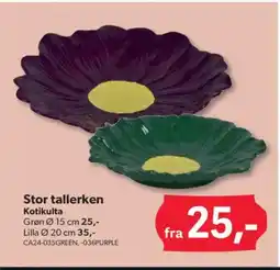 BigDollar Stor tallerken Kotikulta tilbud