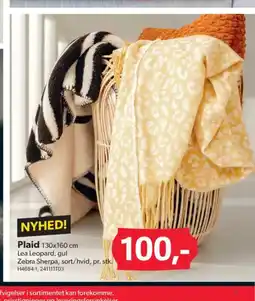 BigDollar Plaid Lea Leopard, gul tilbud