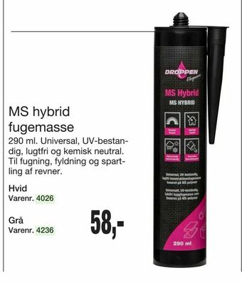 MS hybrid fugemasse
