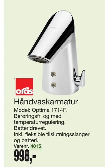 Harald Nyborg Håndvaskarmatur tilbud