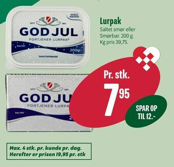 Min Købmand Lurpak tilbud