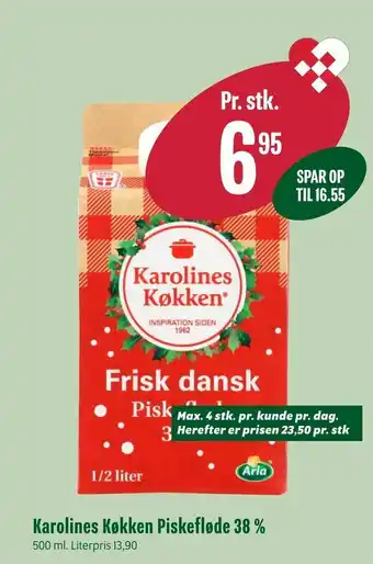 Min Købmand Karolines Køkken Piskefløde 38 % tilbud