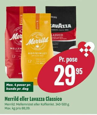 Min Købmand Merrild eller Lavazza Classico tilbud