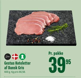 Min Købmand Gestus Koteletter af Dansk Gris tilbud