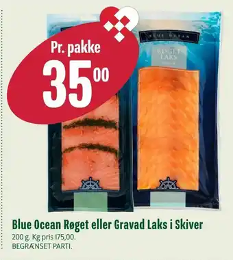 Min Købmand Blue Ocean Røget eller Gravad Laks i Skiver tilbud