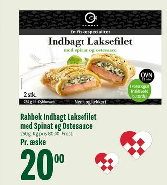 Min Købmand Rahbek Indbagt Laksefilet med Spinat og Ostesauce tilbud