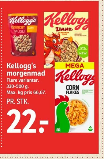SPAR Kellogg's morgenmad tilbud