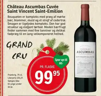 Château Ascumbas Cuvée Saint Vincent Saint-Emilion