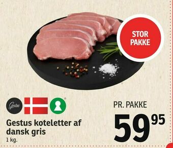 SPAR Gestus koteletter af dansk gris tilbud