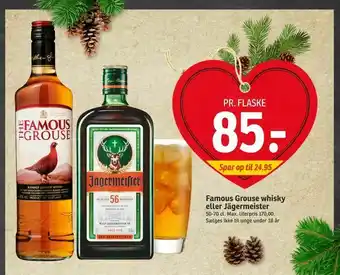 SPAR Famous Grouse whisky eller Jägermeister tilbud