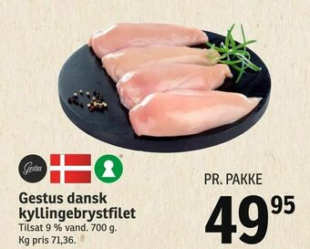 SPAR Gestus dansk kyllingebrystfilet tilbud