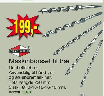 Harald Nyborg Maskinborsæt til træ tilbud