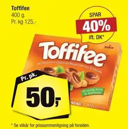 Calle Toffifee, DKK 50 tilbud