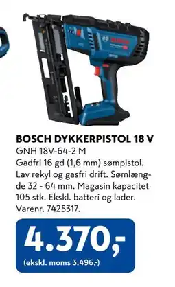 Davidsen BOSCH DYKKERPISTOL 18 V, DKK 4370 tilbud