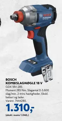 Davidsen BOSCH KOMBISLAGNØGLE 18 V, DKK 1310 tilbud