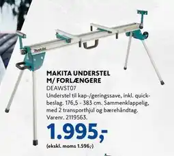 Davidsen MAKITA UNDERSTEL M/ FORLÆNGERE, DKK 1995 tilbud