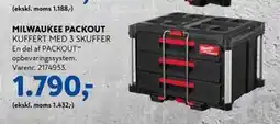 Davidsen MILWAUKEE PACKOUT, DKK 1790 tilbud