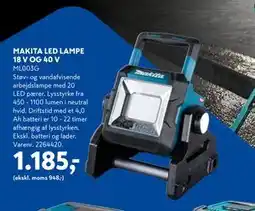 Davidsen MAKITA LED LAMPE 18 V OG 40 V, DKK 1185 tilbud