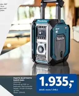 Davidsen MAKITA BLUETOOTH RADIO DAB+, DKK 1935 tilbud