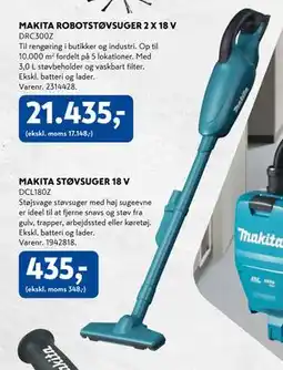 Davidsen MAKITA STØVSUGER 18 V, DKK 435 tilbud