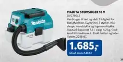 Davidsen MAKITA STØVSUGER 18 V, DKK 1685 tilbud