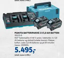 Davidsen MAKITA BATTERIPAKKE 2 X 5,0 AH BATTERI, DKK 5495 tilbud