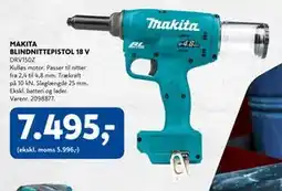 Davidsen MAKITA BLINDNITTEPISTOL 18 V, DKK 7495 tilbud
