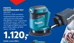 Davidsen MAKITA EXCENTERSLIBER 18 V, DKK 1120 tilbud