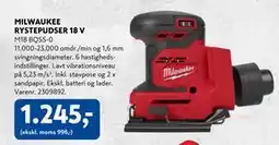 Davidsen MILWAUKEE RYSTEPUDSER 18 V, DKK 1245 tilbud