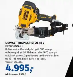 Davidsen DEWALT TROMLEPISTOL 18 V, DKK 4995 tilbud
