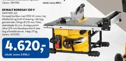 Davidsen DEWALT BORDSAV 230 V, DKK 4620 tilbud