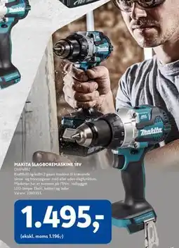 Davidsen MAKITA SLAGBOREMASKINE 18V, DKK 1495 tilbud