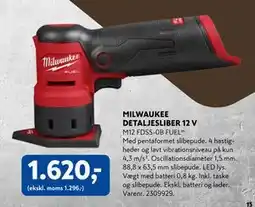 Davidsen MILWAUKEE DETALJESLIBER 12 V, DKK 1620 tilbud
